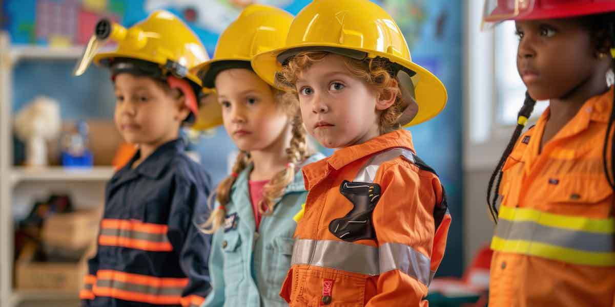Children dressed in various professions